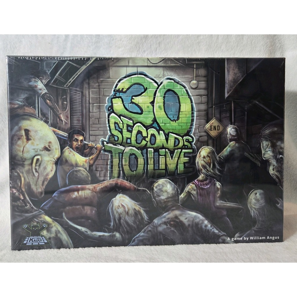 30 Seconds to Live, 1–2 Player Zombie Survival Card/Board Game By William Angus